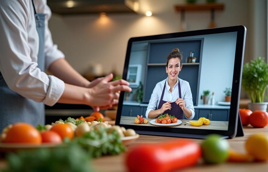 Clase de cocina interactiva online