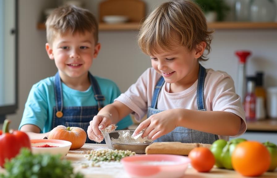 Taller de cocina para niños y familias seguro y divertido